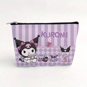 Kuromi Cosmetic Bag Makeup Sanrio Hello Goth Punk Scene Clutch Pouch Travel